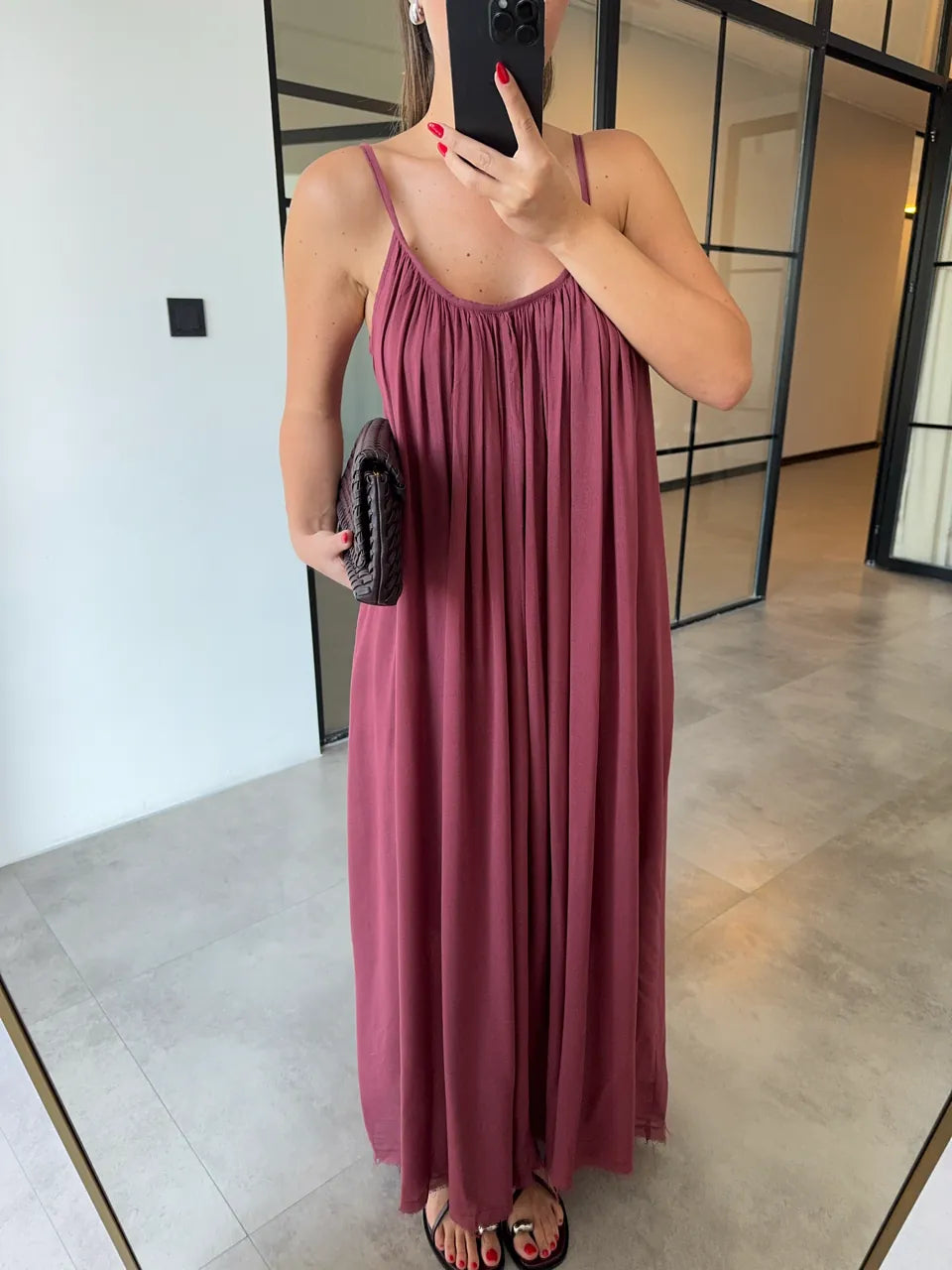 Vestido Karen Marsala